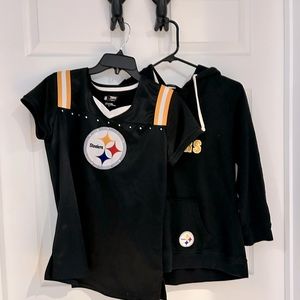 Steelers babydoll Tee and Sweatshirt